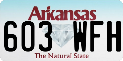 AR license plate 603WFH