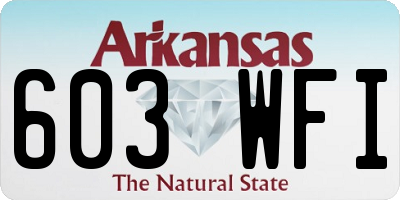 AR license plate 603WFI