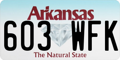 AR license plate 603WFK