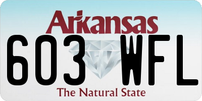AR license plate 603WFL