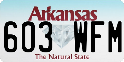 AR license plate 603WFM
