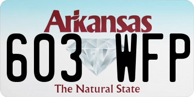 AR license plate 603WFP