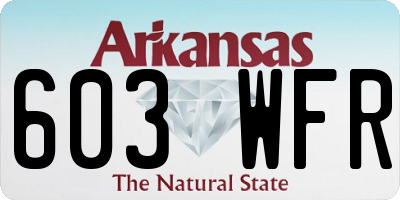 AR license plate 603WFR