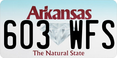 AR license plate 603WFS