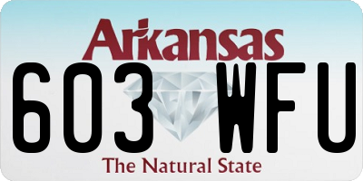 AR license plate 603WFU