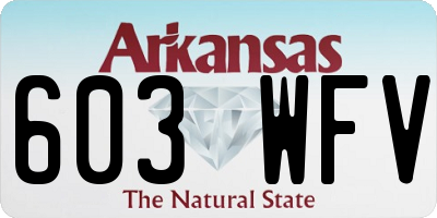 AR license plate 603WFV