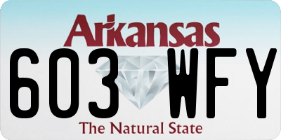 AR license plate 603WFY