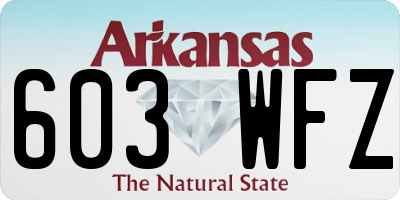 AR license plate 603WFZ