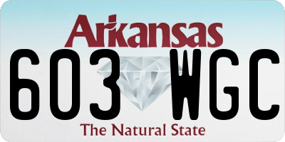 AR license plate 603WGC