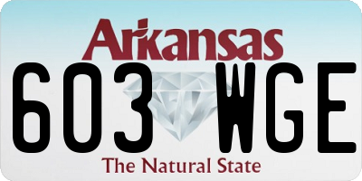 AR license plate 603WGE