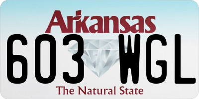 AR license plate 603WGL