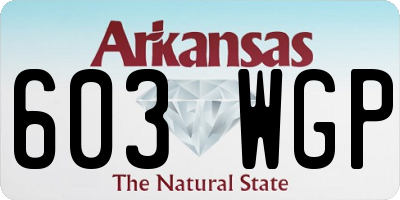 AR license plate 603WGP