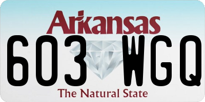AR license plate 603WGQ