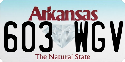 AR license plate 603WGV