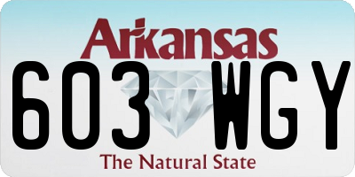 AR license plate 603WGY