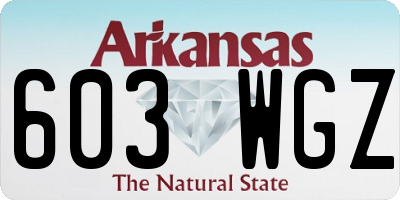 AR license plate 603WGZ