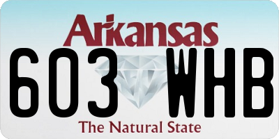 AR license plate 603WHB