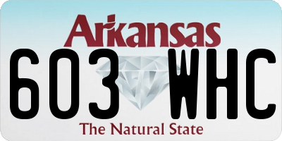 AR license plate 603WHC