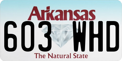 AR license plate 603WHD