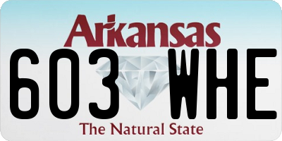 AR license plate 603WHE