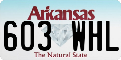 AR license plate 603WHL