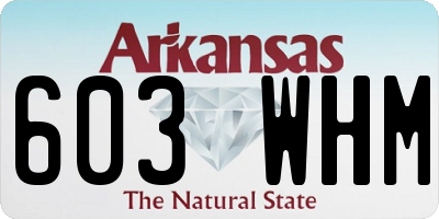 AR license plate 603WHM