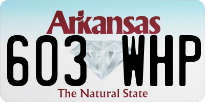 AR license plate 603WHP