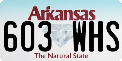 AR license plate 603WHS