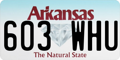 AR license plate 603WHU
