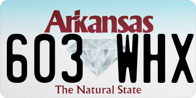 AR license plate 603WHX