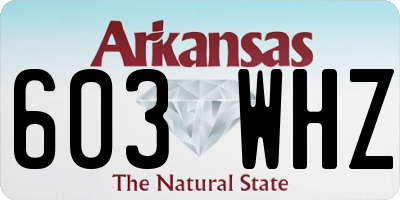 AR license plate 603WHZ