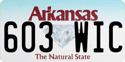 AR license plate 603WIC