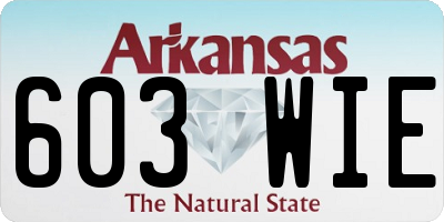 AR license plate 603WIE