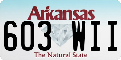 AR license plate 603WII
