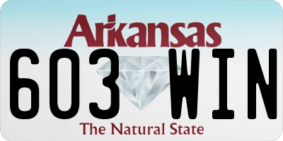 AR license plate 603WIN