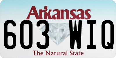 AR license plate 603WIQ
