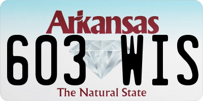 AR license plate 603WIS