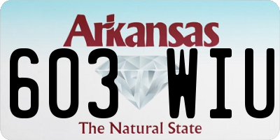 AR license plate 603WIU