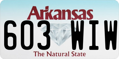 AR license plate 603WIW