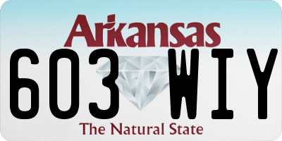 AR license plate 603WIY