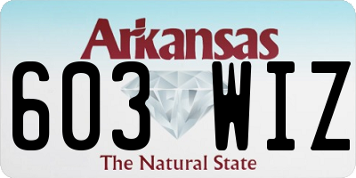 AR license plate 603WIZ