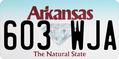 AR license plate 603WJA