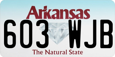 AR license plate 603WJB
