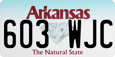 AR license plate 603WJC