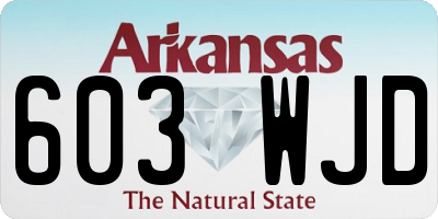 AR license plate 603WJD