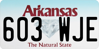 AR license plate 603WJE