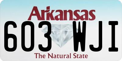 AR license plate 603WJI