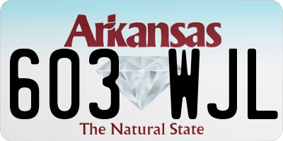 AR license plate 603WJL