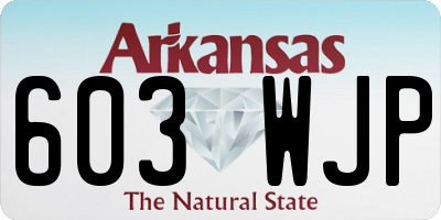 AR license plate 603WJP