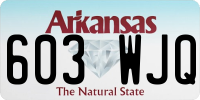 AR license plate 603WJQ